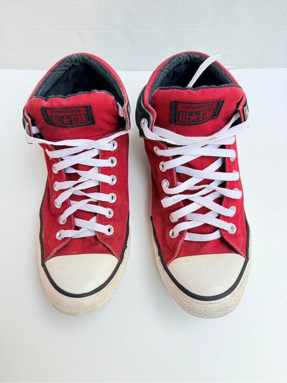 Converse Red Kids High-Top Sneakers with White Laces